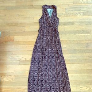 Black and taupe Maxi maternity dress